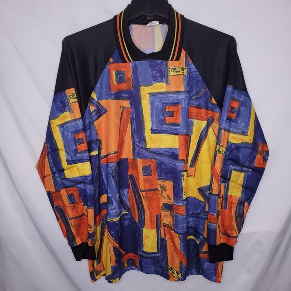 Vintage High 5 Sportswear Goalkeeper Jersey Mens Large Abstract Soccer Football - Picture 1 of 11